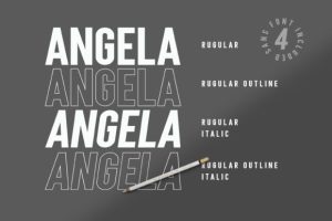 Alternative view of Angela Love Duo Font