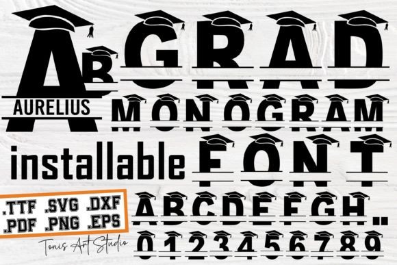 Grad Monogram Font - Image 2