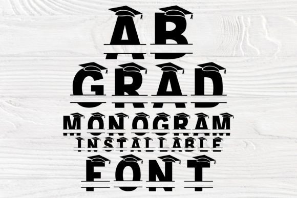 Grad Monogram Font - Image 4