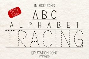 Abc Alphabet Tracing Font