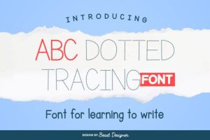 Abc Dotted Tracing Font