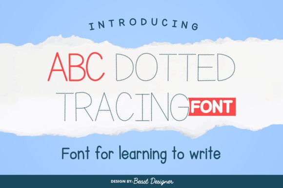 Abc Dotted Tracing Font