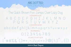 Alternative view of Abc Dotted Tracing Font