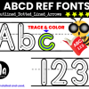 Abcd Ref Outlined Dotted Arrows Lined Font