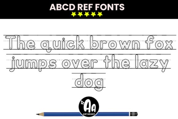 Abcd Ref Outlined Dotted Arrows Lined Font - Image 2