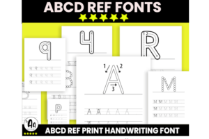 Alternative view of Abcd Tracing Alphabet Letters Bundle Font