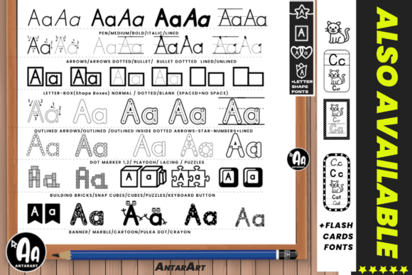 Abcd Ref Dotted Arrows Font - Image 6