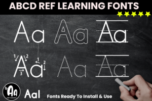 Abcd Tracing Alphabet Letters Bundle Font
