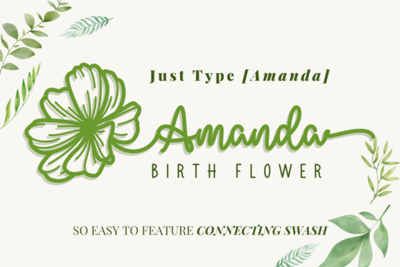 Amanda Birth Flower Duo Font - Image 4