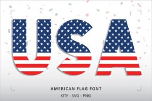 Alternative view of American Flag Font