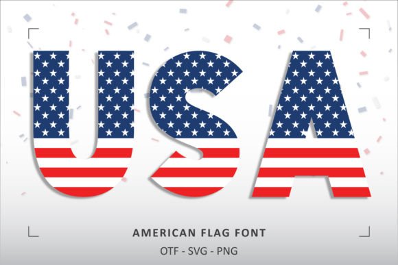 American Flag Font - Image 2