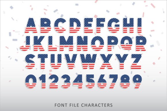 American Flag Font - Image 3