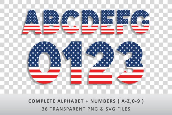 American Flag Font - Image 4