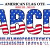 American Flag Font