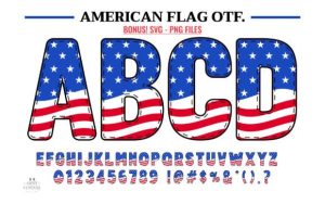 American Flag Font