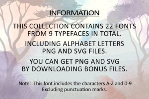 Alternative view of Animal Alphabet Collection Font