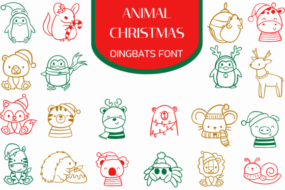 Animal Christmas Font