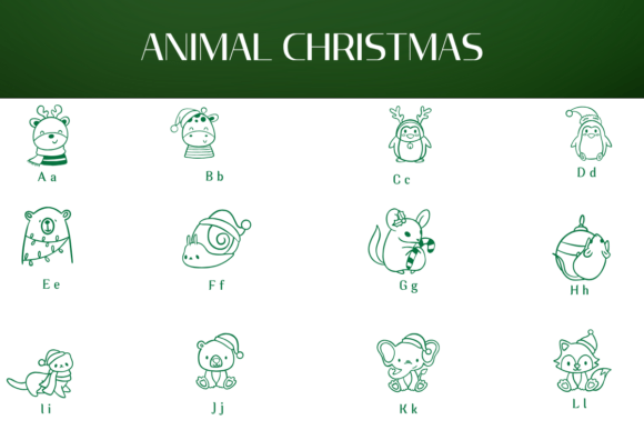 Animal Christmas Font - Image 2