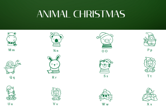 Animal Christmas Font - Image 3