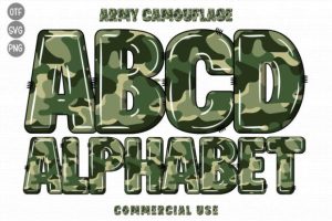 Army Camouflage Font