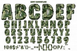 Alternative view of Army Camouflage Font