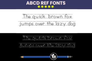 Alternative view of Arrows Lined Letter Tracing Font