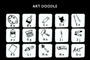 Alternative view of Art Doodle Font