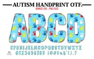 Autism Handprint Font