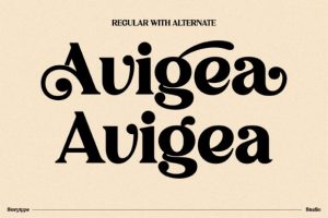Alternative view of Avigea Font
