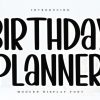Birthday Planner Font