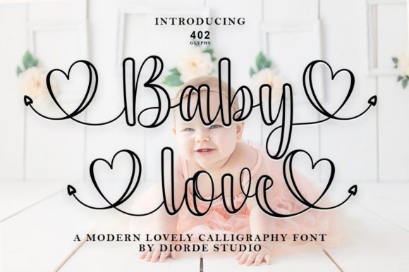 Baby Love Outline Font