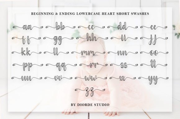 Baby Love Outline Font - Image 8