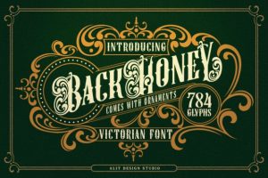Back Honey Victorian Font