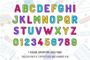 Alternative view of Back to School Font