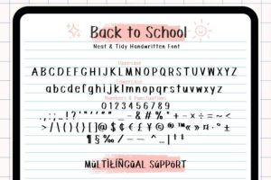 Alternative view of Back to School Font
