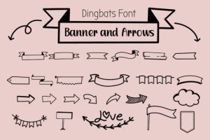 Banner and Arrows Font