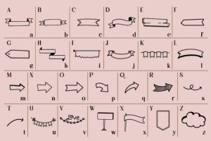 Alternative view of Banner and Arrows Font