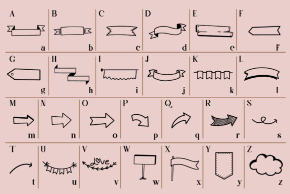 Banner and Arrows Font - Image 2