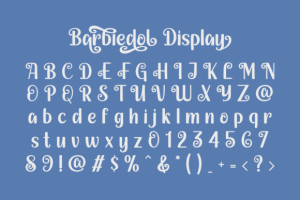 Alternative view of Barbiedol Display Font