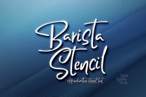 Barista Stencil Font