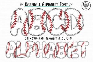 Alternative view of Baseball Alphabet Font
