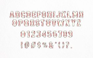 Alternative view of Baseball Army Font