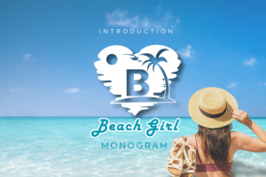 Beach Girl Monogram Font