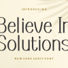 Believe in Solutions Font