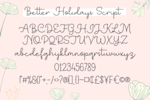 Alternative view of Better Holidays Font