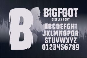Alternative view of Bigfoot Font