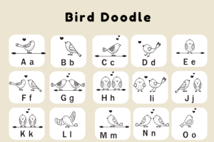 Alternative view of Bird Doodle Font