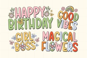 Alternative view of Birthday Flowers Font