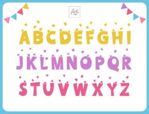 Alternative view of Birthday Party Font