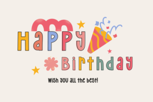 Alternative view of Birthday Party Font